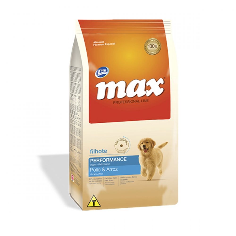 Alimento Para Perro Max Professional Line Performance Cachorro Pollo Y Arroz