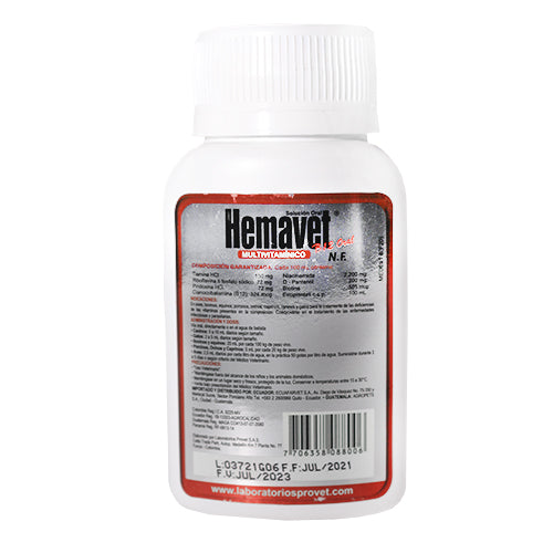 Hemavet multivitamínico para perros y gatos