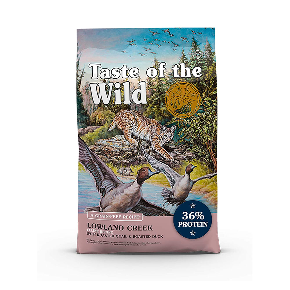 Alimento taste of the wild tray tow lowland creek feline
