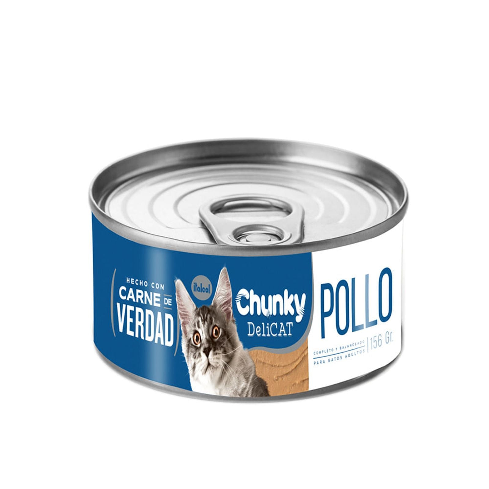 Alimento húmedo Chunky en lata Delicat sabor a pollo
