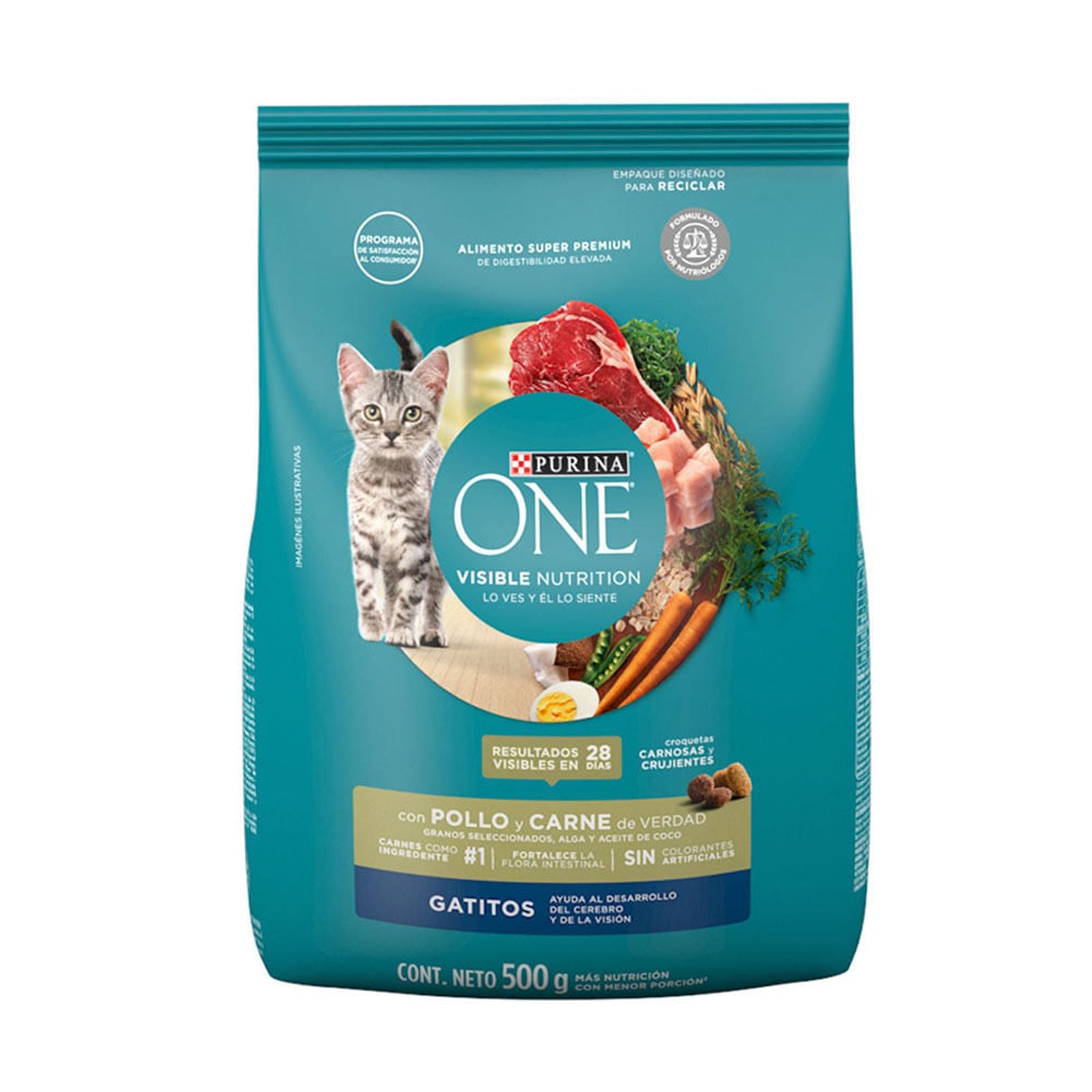 Alimento para gatitos Purina One pollo y carne