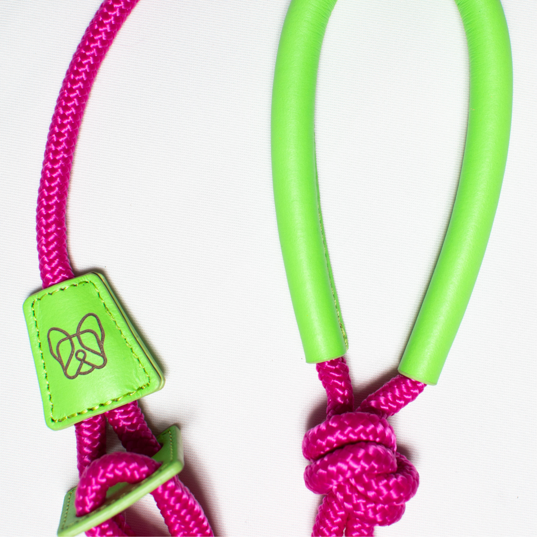 Pechea / Traílla - color verde fluorescente con rosado