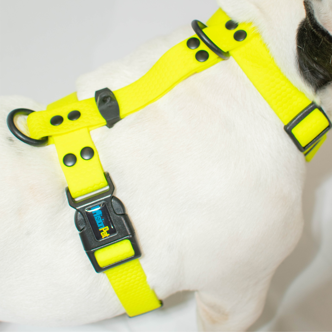 Pechera de goma - color amarillo fluorescente