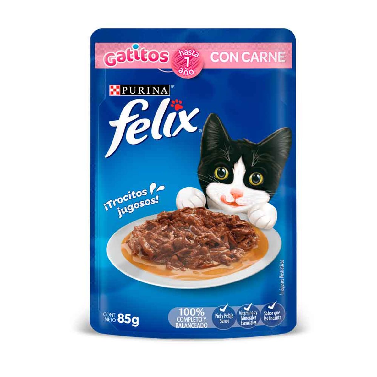 Alimento Húmedo Gato Felix Gatitos Sensaciones De Carne En Salsa