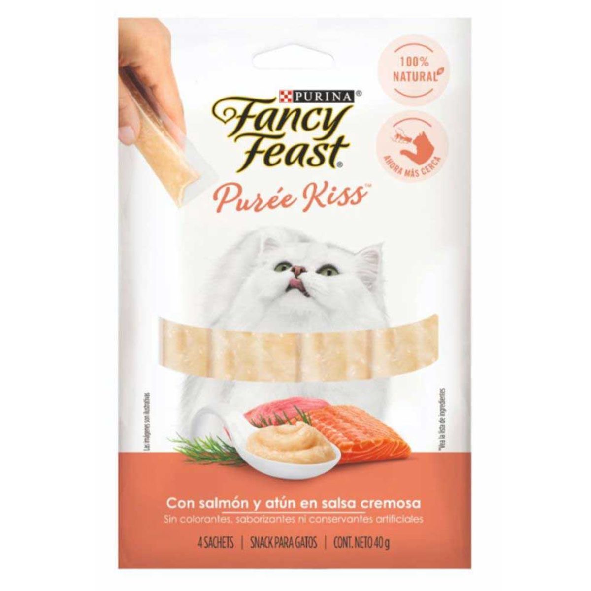 Alimento Húmedo Gato Fancy Feast Pouch Kiss Salmón