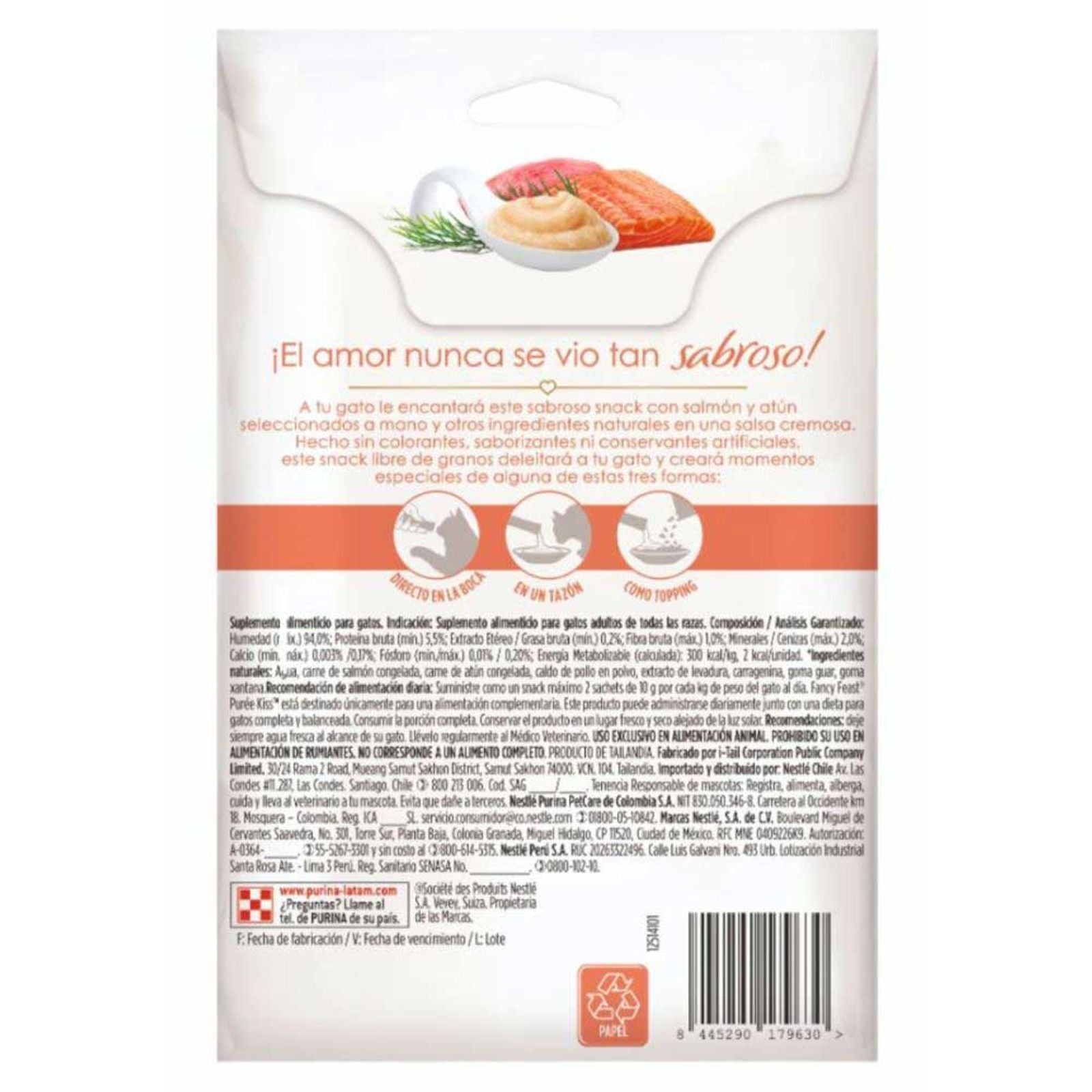 Alimento Húmedo Gato Fancy Feast Pouch Kiss Salmón