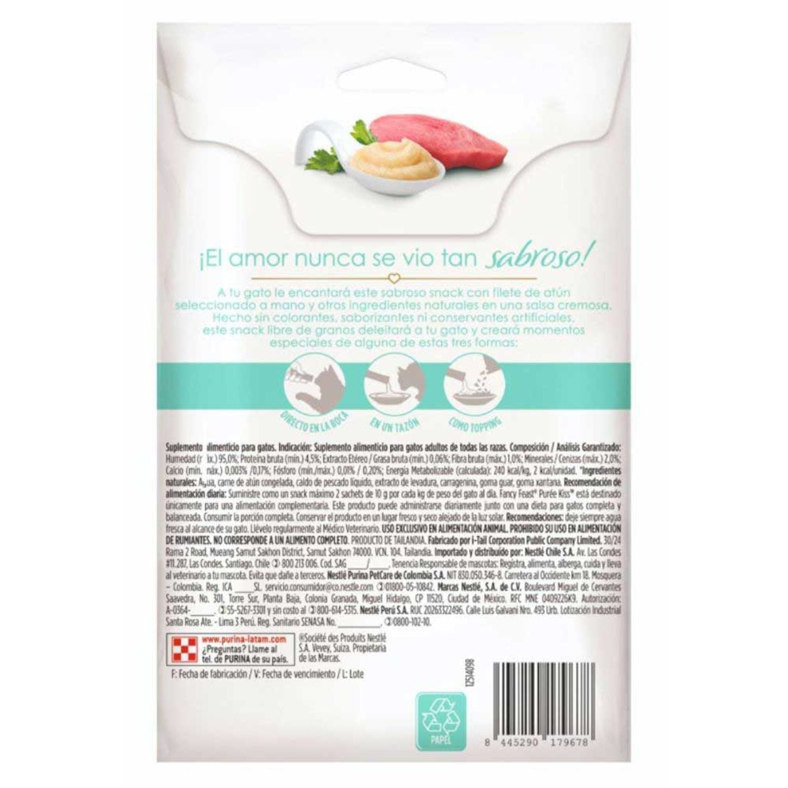 Alimento Húmedo Gato Fancy Feast Pouch Kiss Atún