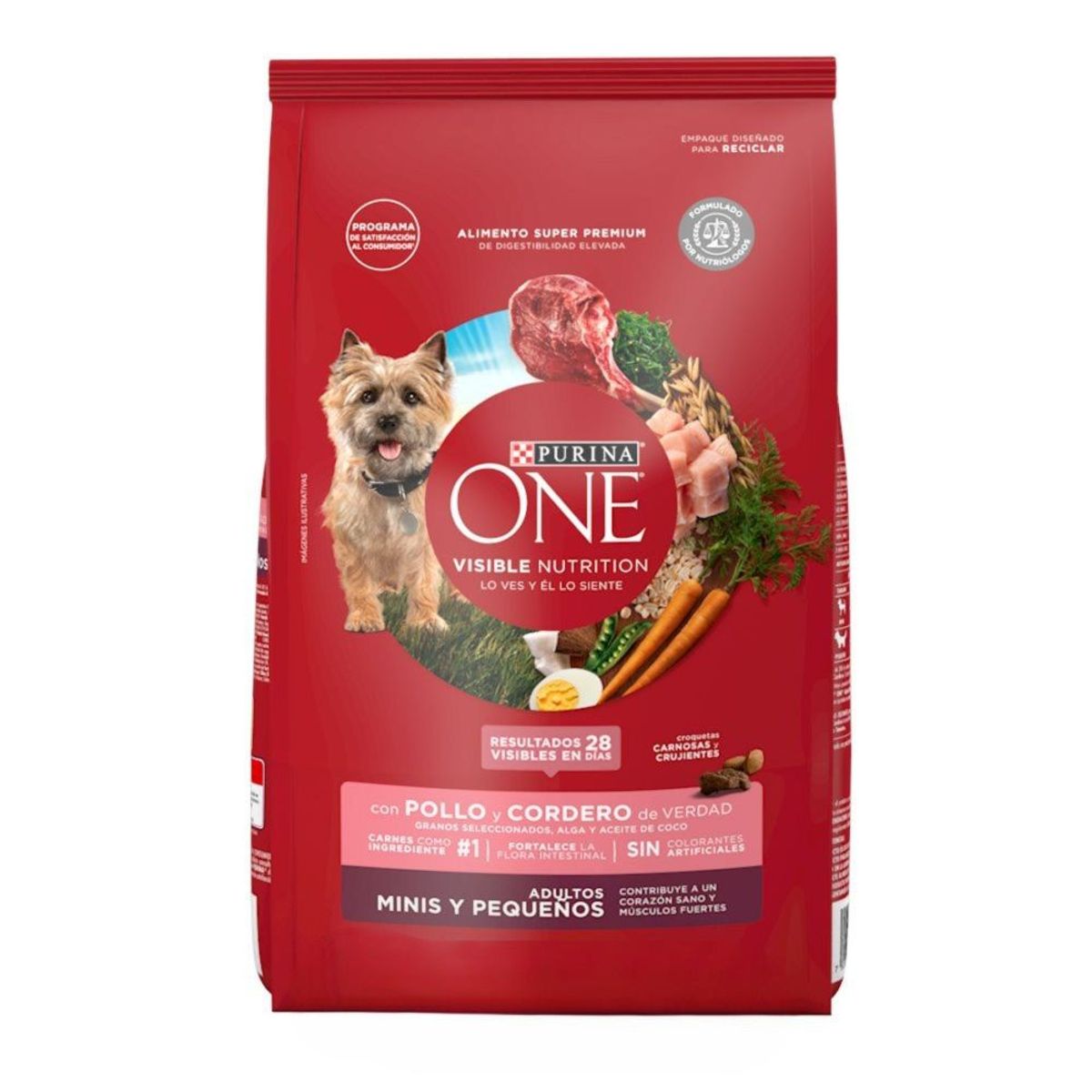 Alimento para perro Purina One adultos minis y pequeños pollo y cordero