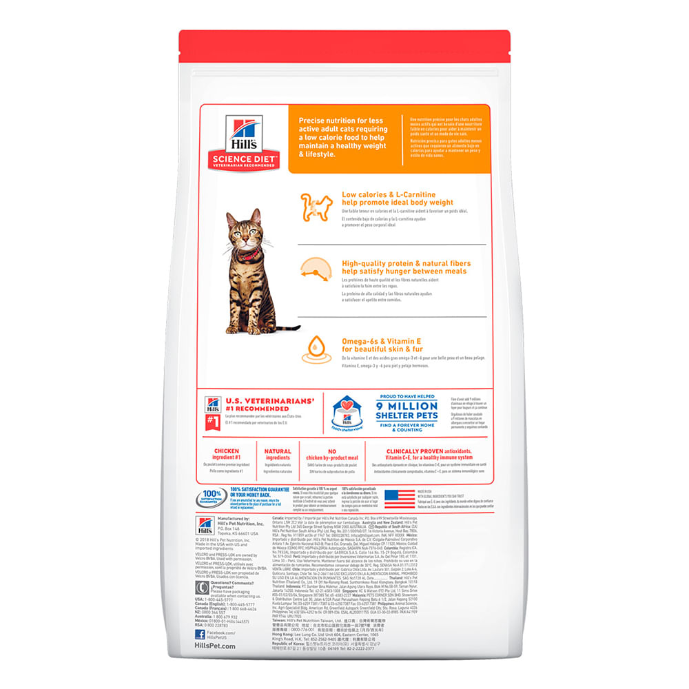 Alimento Para Gato Hills Adultos Light