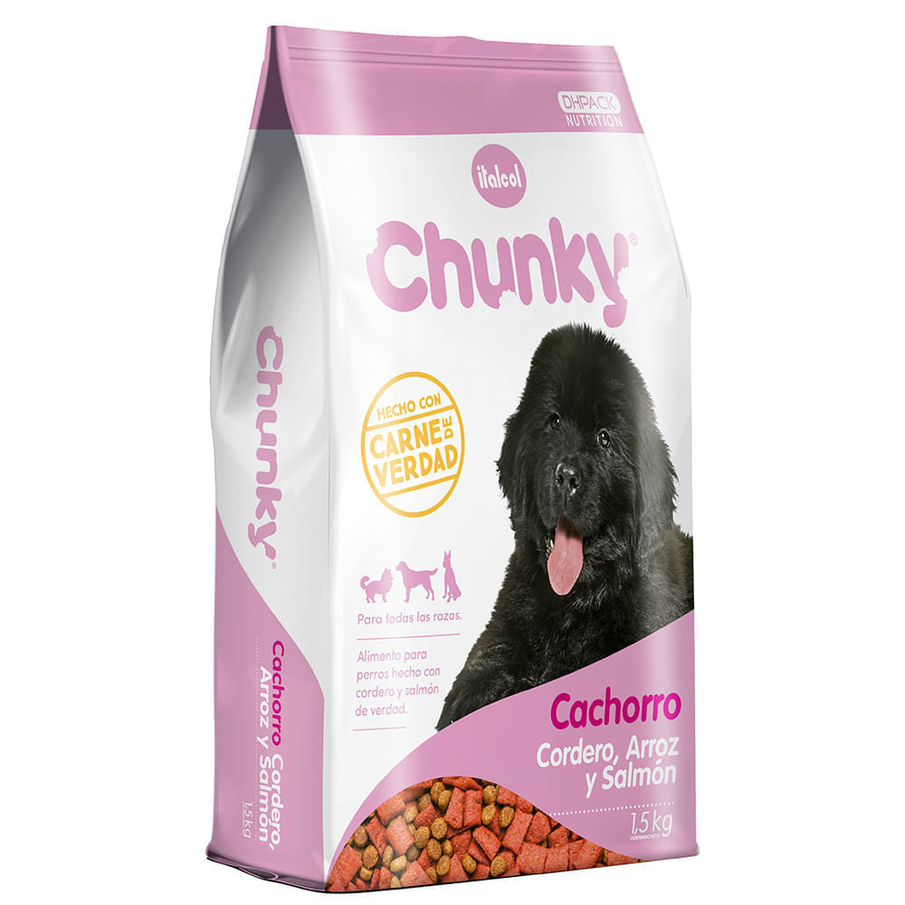 Alimento chunky de cordero para cachorro