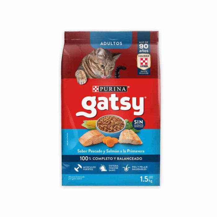 Alimento Para Gato Gatsy Adultos Sabor A Pescado Y Salmón
