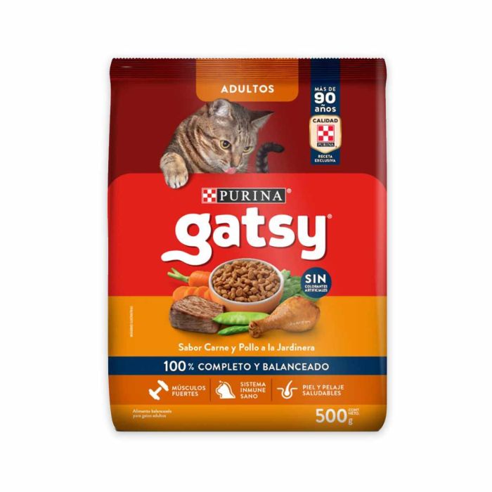 Alimento Para Gato Gatsy Adultos Sabor A Carne Y Pollo