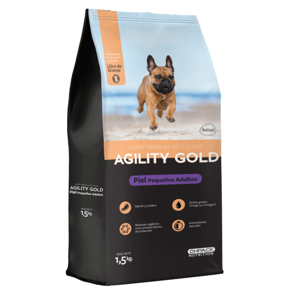 Alimento Para Perro Agility Gold Pequeños Adultos Piel