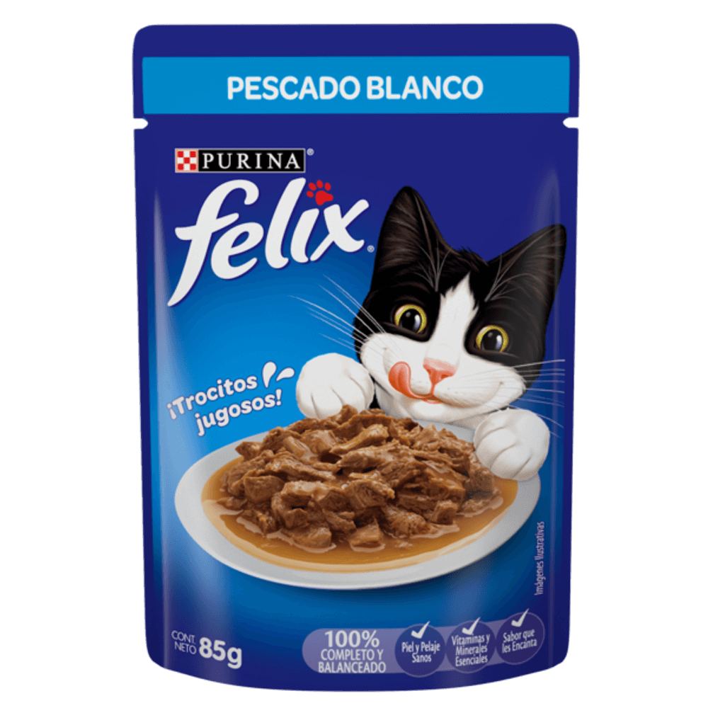 Alimento Húmedo Para Gato Felix Classic Con Pescado Blanco