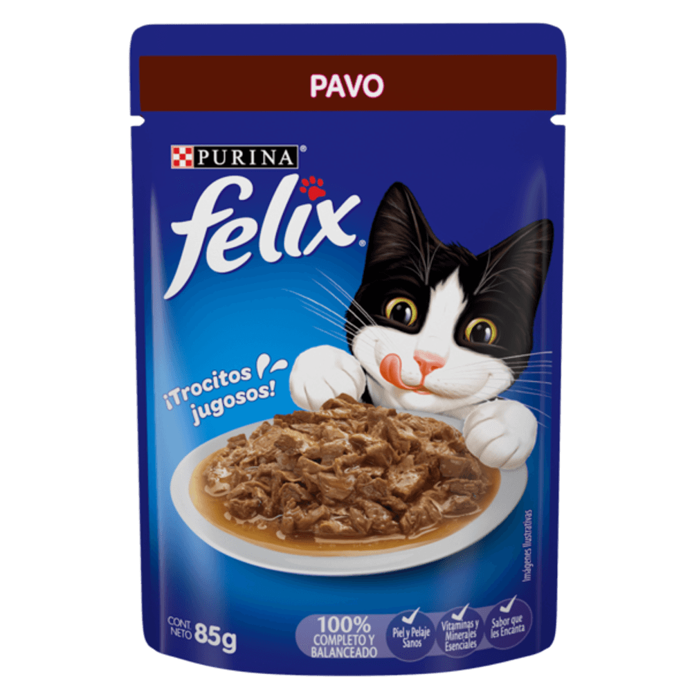 Alimento Húmedo Para Gato Felix Classic Pavo