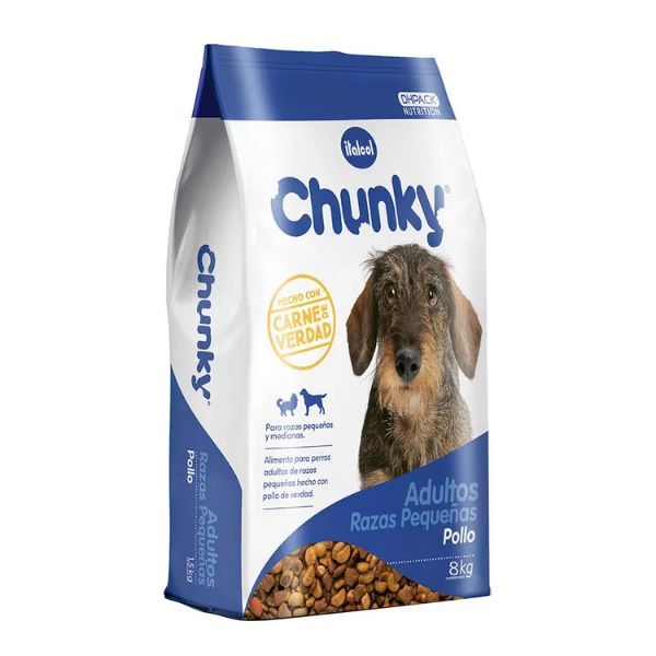 Alimento Chunky adulto raza pequeña pollo