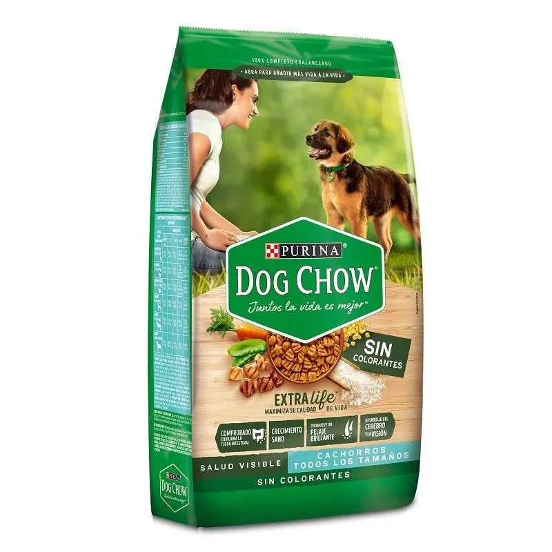 Alimento DOG CHOW para cachorros sin colorantes