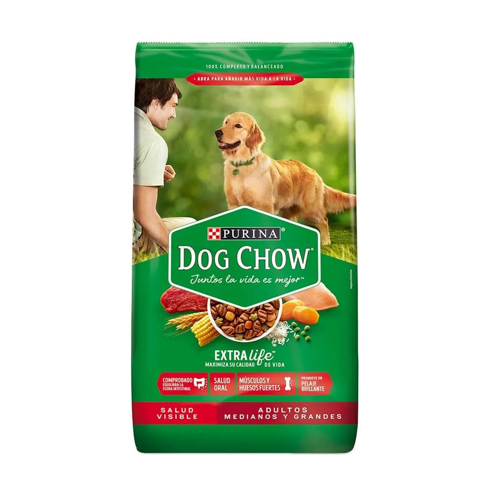 Alimento Perro Dog Chow Adultos Medianos y Grandes Salud Visible