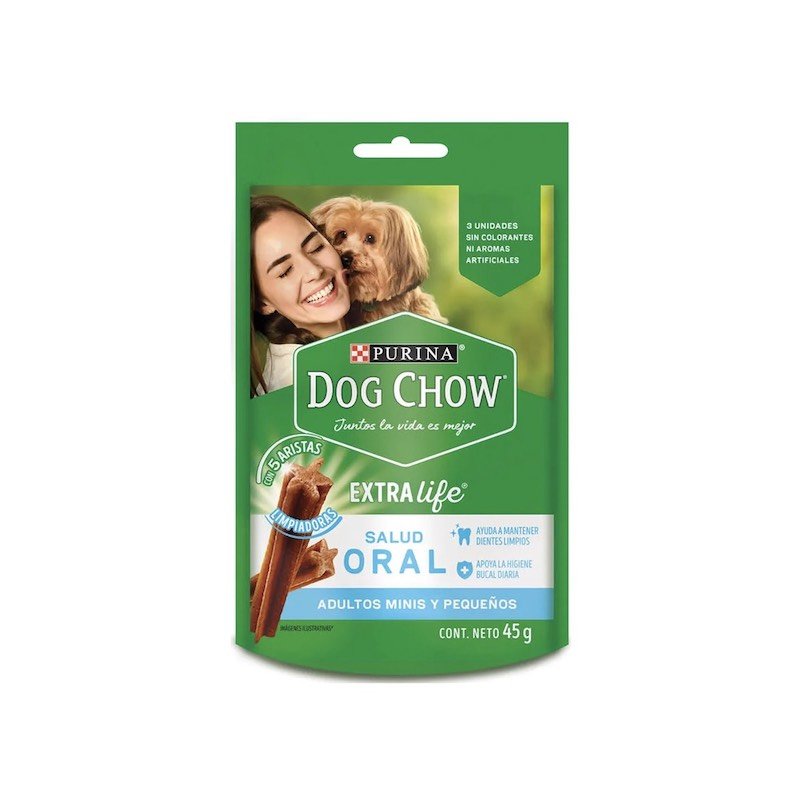 Snack DOG CHOW salud oral para perros pequeños y mini
