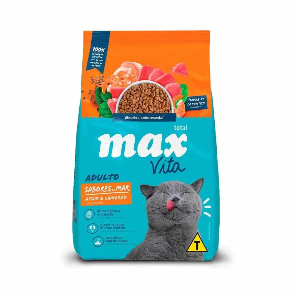 Alimento max vita gato adulto sabores frango y peixe