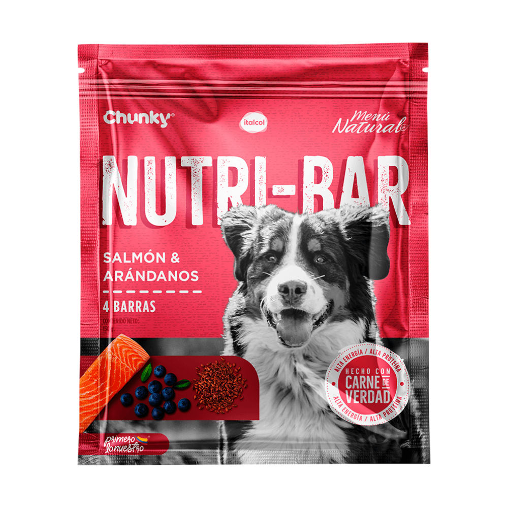Snack Chunky nitri-bar de salmón con arándanos