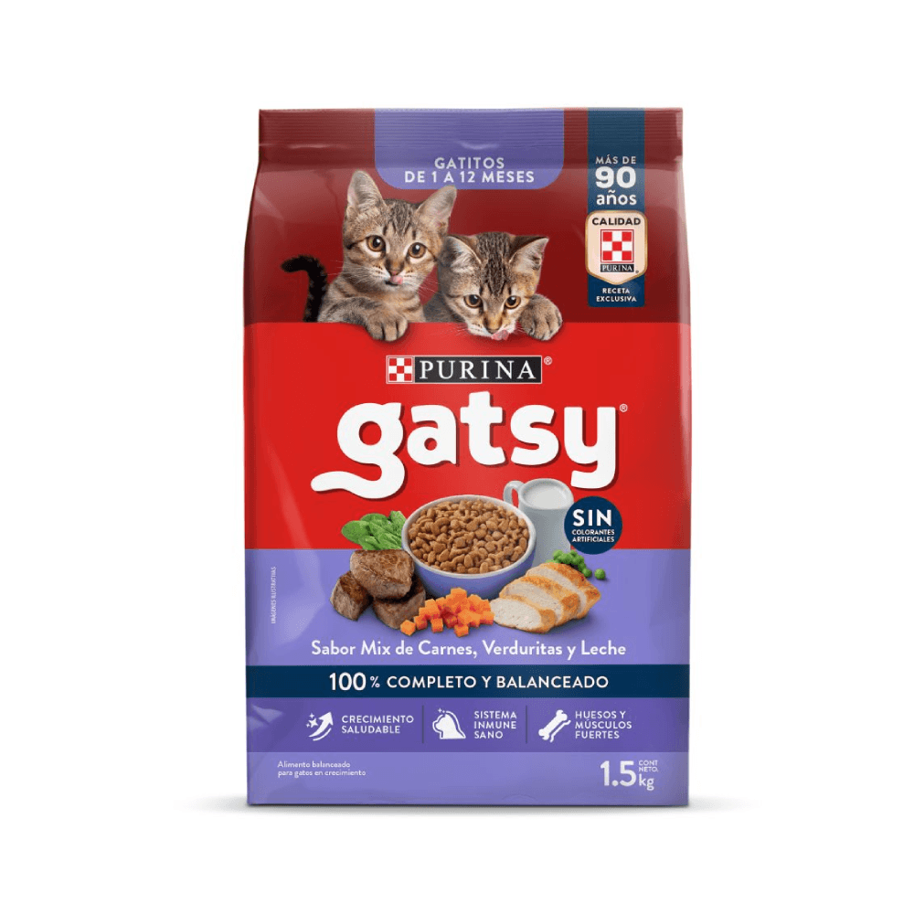 Alimento Para Gato Gatsy Gatitos Mix Carne Verduras Y Lech