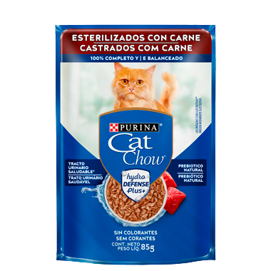 Alimento húmedo Cat Chow - Esterilizado Sabor Carne